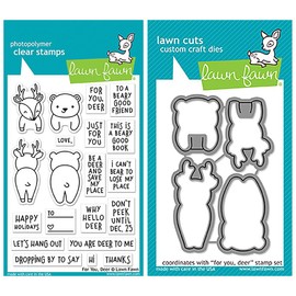 Lawn Fawn - For You Deer - Stamp and Die Set - 2 Item Bundle