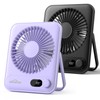 WHATOOK Small Desk Portable Fan Rechargeable: 2 Pack 2000mah 10