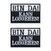 2 Pieces "Bin Da Kann" Encouraged Healing Embroidered Appliqué Funny