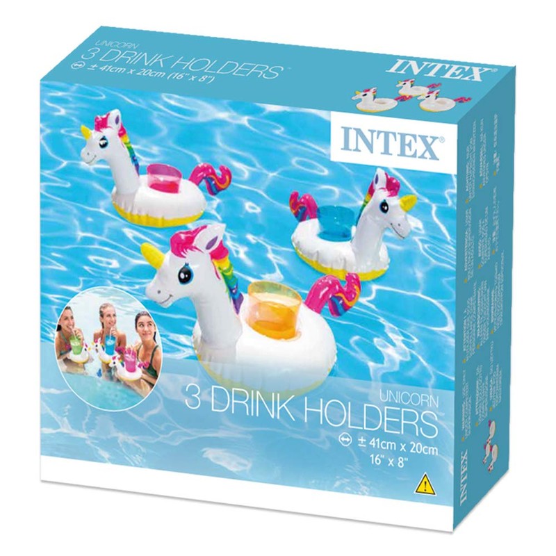 INTEX 57506 Pool Drink Holder, Unicorn Drink Holder, Set of