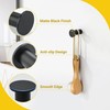 SAYAYO Black Coat Hooks Wall Mounted 4PCS Door Hooks for