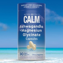CALM Capsules with Ashwagandha & Magnesium Glycinate | Supports Stress & Anxiety Relief | High Absorption | 90 Vegan Capsules