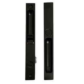 Premium Pan-Am Flush Mount Lock Set for Sliding Glass Doors | Sliding Door Lock (Black)