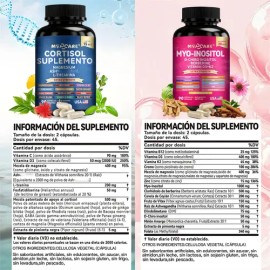 20 In1 Inositol Y 15 In 1 Cortisol 180cáps Cortisol Inositol                                                                                          