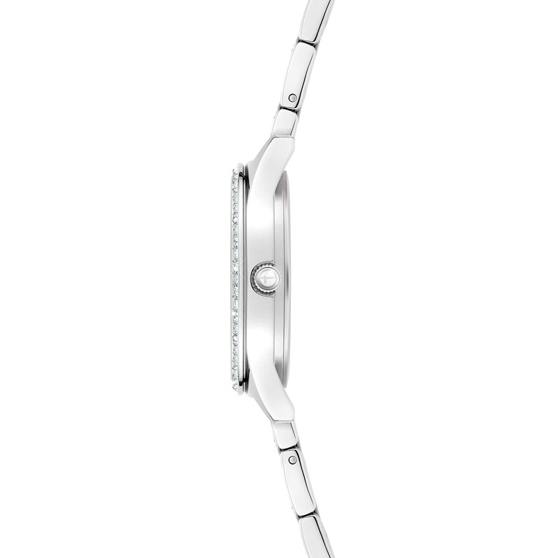 Tamaris Watch with Cubic Zirconia Stones, silver, Modern