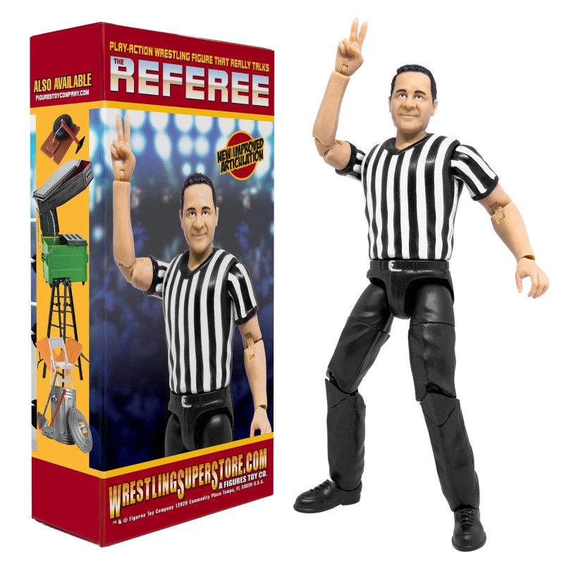 Figures Toy Company Wrestling Ring & Talking Wrestling Referee Figure