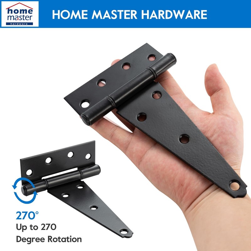 HOME MASTER HARDWARE 8 in Heavy Duty Shed Door Hinges,