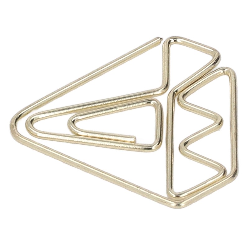 100pcs Metallic Paper Clips Golden Electroplating Process Anti Rust Paper