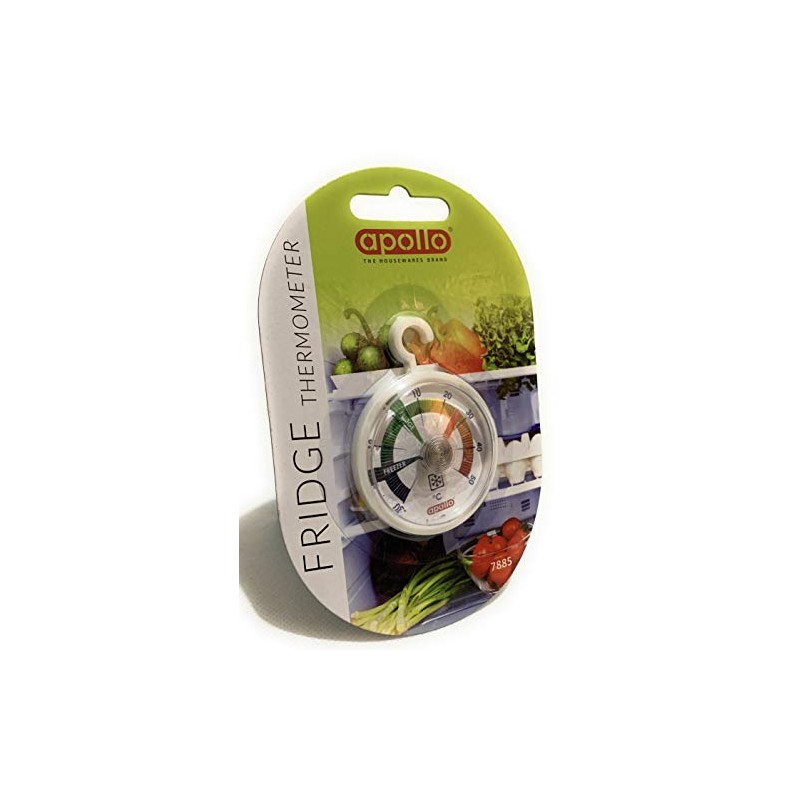 APOLLO Fridge Freezer Thermometer, Multi-Colour, 10x15x1.8
