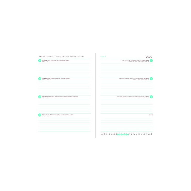 LETTS A5 Pastel Week to View 20/21 Academic Diary Lemon,21-031147