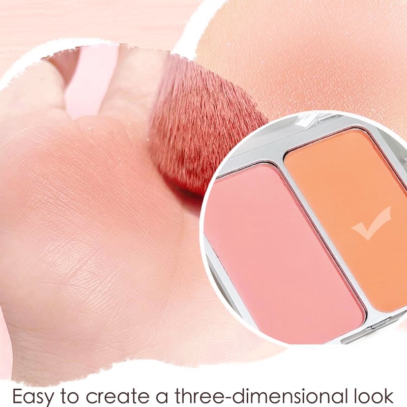 Blushers for Cheeks Make Up, Red Blusher Palette, Orange Powder