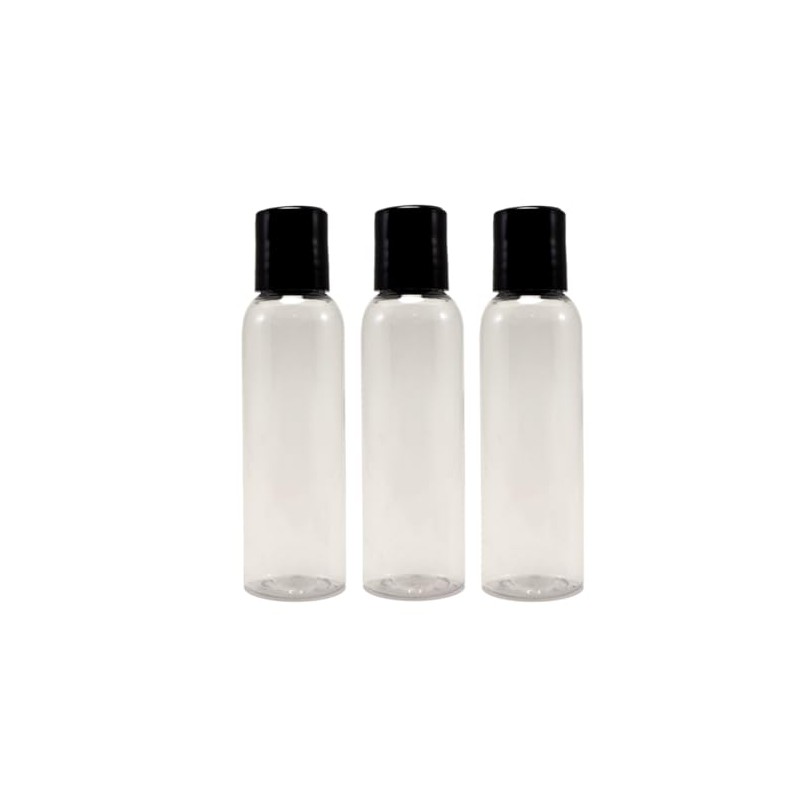 GreenHealth Pack of 3-2 fl oz Clear Plastic Bottle with