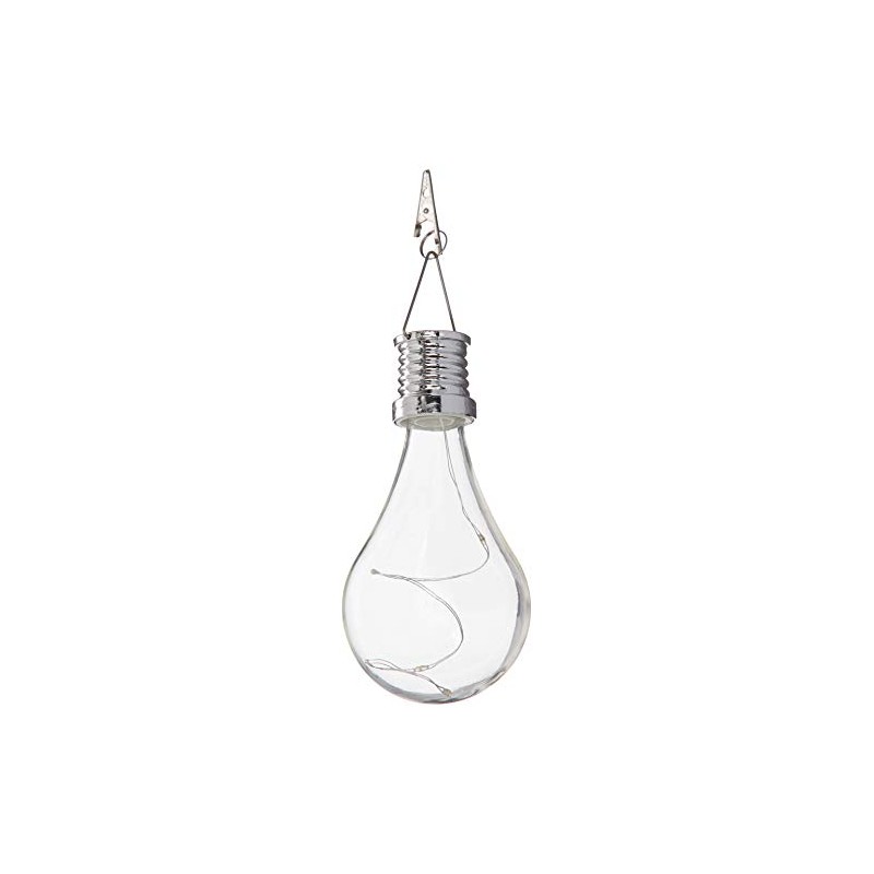 Everlasting Glow 5.5" H Solar Edison Light Bulb Home Decor,