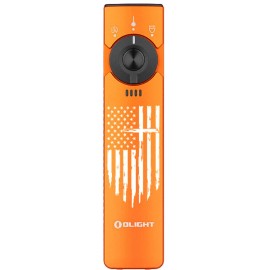 Olight Arkfeld Pro Orange CW Amercian Flag, LED Light/UV/Green Beam, 1300 Lum
