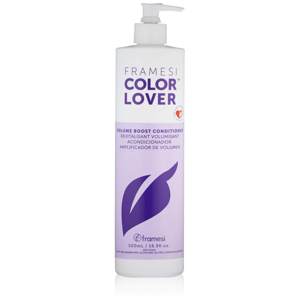 Framesi Color Lover Volume Boost Conditioner, 16.9 fl oz, Sulfate Free Volumizing Conditioner with Quinoa and Coconut Oil, Color Treated Hair