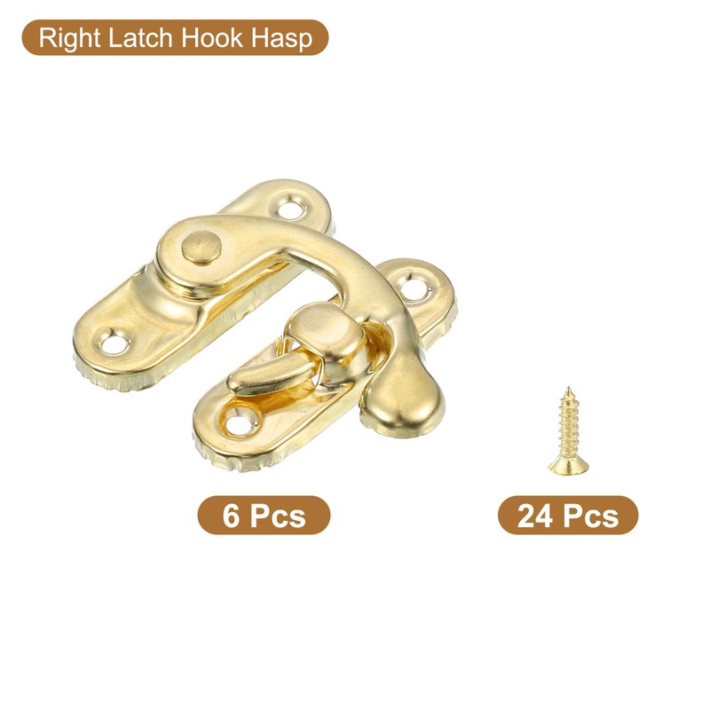 sourcing map 6 Pcs Vintage Lock Clasp, 37 x 42mm