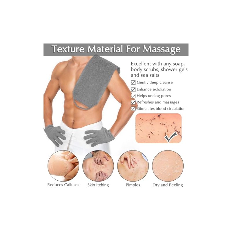 Anezus Que Obtendrás Paquete Viene Exfoliante Corporal Baño Par Guantes