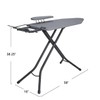 Household Essentials Wide Mega Ironing Board 4-Leg, Steel Top Pressing
