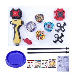 Bey Burst Evolution Starter 4 in 1 Battling Top Fusion Metal Master Rapidity Fight with 4D Launcher Grip Set