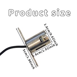 Lecctso 2PCS Car Light Bulb Socket, BA15S LED Bulb Light Lamp Socket Adapter, 1156 Light Bulb Socket Holder with Wire Connector, Automotive LED Bulb Socket Replacement for Car Truck (Long Bracket)