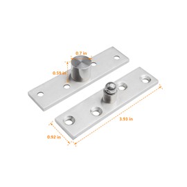 Eforlike 2 Sets Stainless Steel 360 Degree Rotation Hidden Door Pivot Hinges (Central Axis Hinge Large)