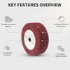 JUNLIXN 6'' X 2'' Extra Thick Non-Woven Polishing Wheels 20mm