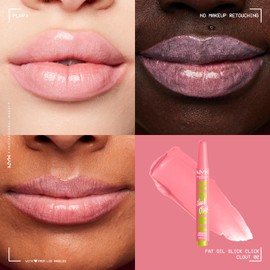NYX Professional Makeup Lip Balm, A Hint of Colour, Infused with Oils for Long Lasting Hydration, Lightweight & Vegan Formula, Fat Oil Slick Click, Clout