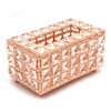 Tissue Dispenser Light Luxury Napkin Storage Box Metal Crystal Glass