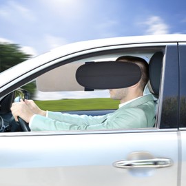 Car Window Sunshade TFY Car Sun Visor Sunshade Extender Sun Glare Reducer, 1 Piece - Silver