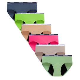 Boboking Teen Girls Cotton Period Panties Big Girls Breathable Stripe Briefs Women Underwear S