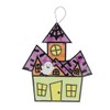 9" x 10 1/4" Haunted House Tissue Paper Sign Craft
