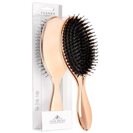 Hair Brush, Pig Bristle Brush, Scalp Massage, Round Cushion Brush, Comb, Hair Brush, Smooth Scalp Brush, Hair Care, Anti-Static, Anti-Shedding, Improve Hair Quality, Brush, Comb, Birthday Gift