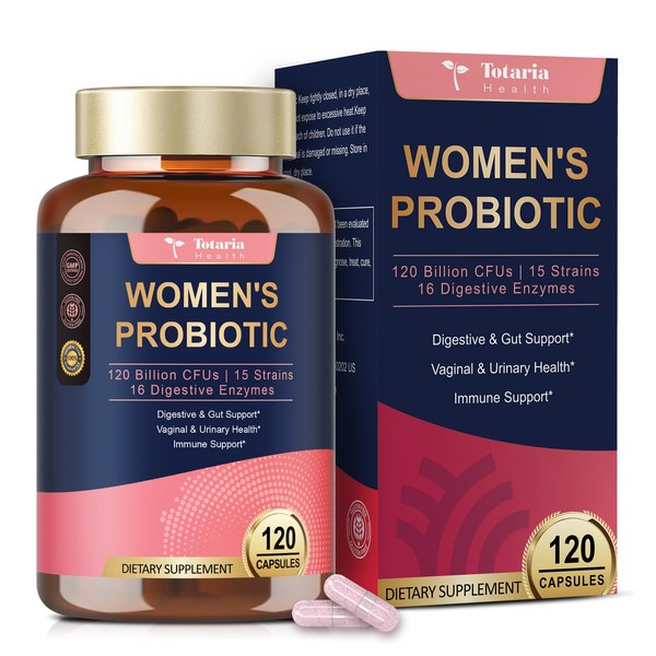 Totaria Probiotics for Women, 120 Billion Women Probiotic, Digestive Enzymes