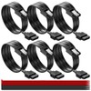 MKBKLLJY 6PCS SATA Cable III 6Gbps Straight Data Cable with
