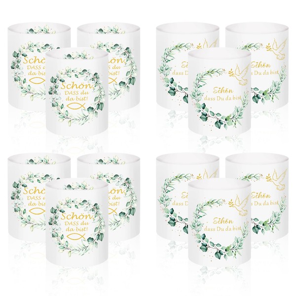 Pack of 12 Lantern Table Light Decoration Communion Confirmation Lantern