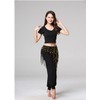 Women Belly Dance Hip Scarf, Sequin Tassels Triangle Tribal Wrap