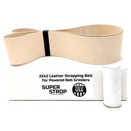 2X42 Super Strop Leather Honing Polishing Belt For 2X42 Belt Sanders (2X42 Leather Belt)