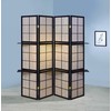 Coaster Home Furnishings 4-Panel Screen with 4-Shelf Tan and Cappuccino