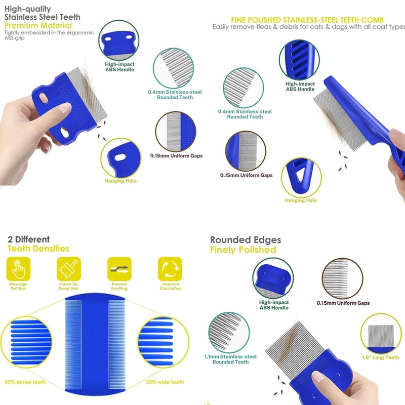 Lxtness Lice Comb, 4 Pieces Lice Combs, Flea Comb, Nit