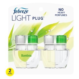 Febreze LIGHT Fade Defy PLUG Air Freshener, Bamboo, (2) .87 fl. oz. Oil Refill