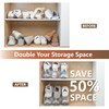 TENTONUP Clear Shoe Slots Organizer for Closet, 24-Pack Adjustable Shoe