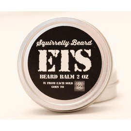 Squirrelly Beard Balm - Premium Leave in Conditioner with Almond, Jojoba and Argan Oils and Natural Beeswax (ETS)
