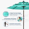 Patio Kingdom 10FT Patio Umbrella 3 Tiers Outdoor Market Umbrella