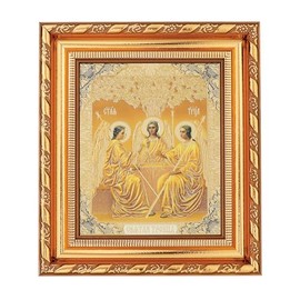 NKlaus The Holy Trinity Icon in Frame with Glass 14 x 16 cm Christian 11367