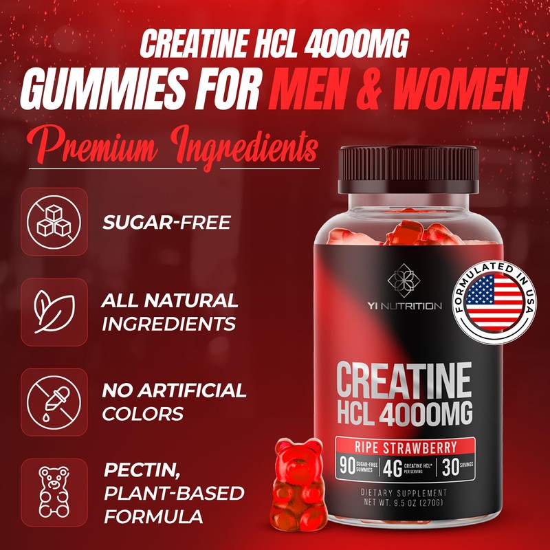 Yi Nutrition Creatine HCL Gummy - World's First 4000MG Creatine