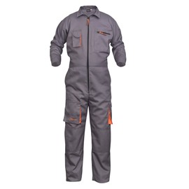 Work Wear Men's Overalls Boiler Suit Coveralls Garage Overalls Mechanics Boilersuit 4 Colours (S, GREY)