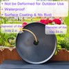 SARANICE Outdoor Lazy Susan with Umbrella Hole,Patio Table Tray No