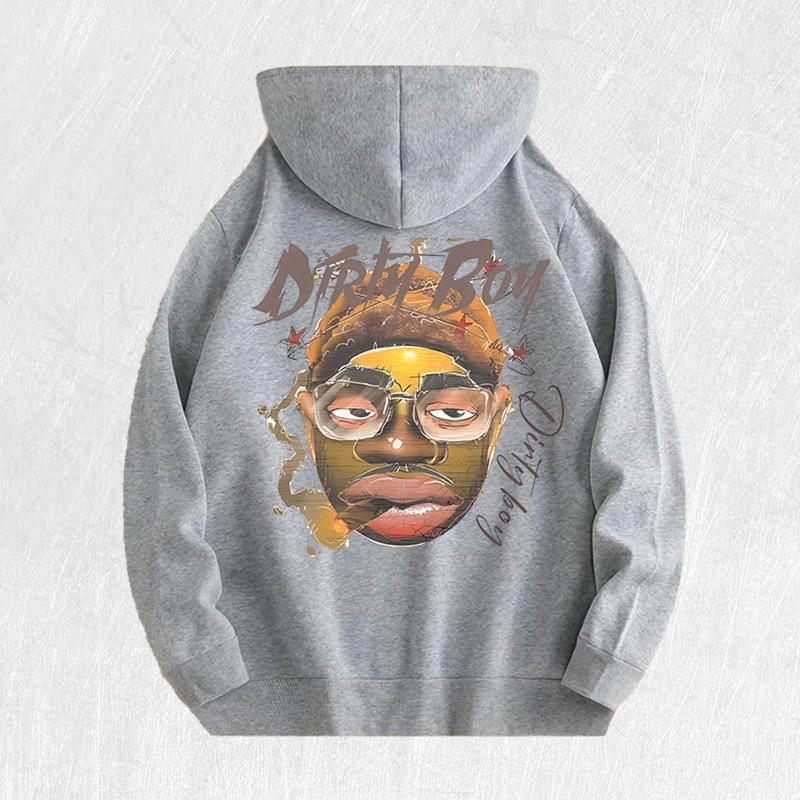 Dirty Boy Graphic Hoodie 100% Cotton US Warehouse 6 ColorsColor: