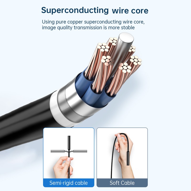 Endoscope Camera with Light, IP67 Waterproof Borescope with 8 LED