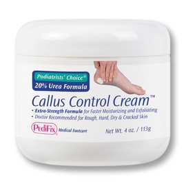 Pedifix Podiatrists' Choice 20% Urea Callus Control Extra Strength Foot Cream 4 Oz. (113g) - Professional Treatment for Dry, Cracked Feet, Callus & Foot Care Relief